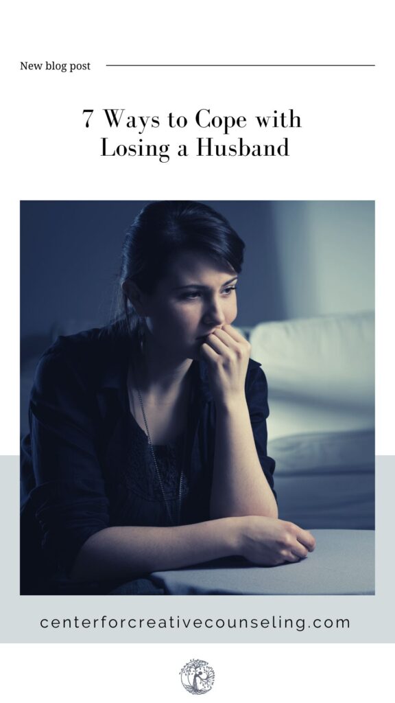 ways to cope with losing a husband pinterest pin