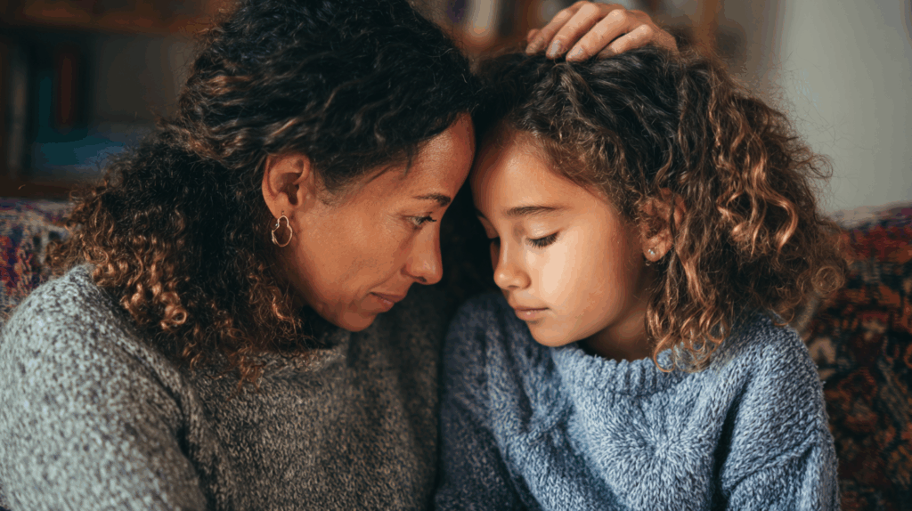 mom and daughter emotion regulation after a child meltdown